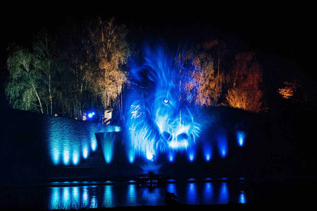 Laser-Wassershow am Angersee